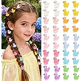 YISSION 40PCS Mini Duck Hair Clips for Women & Girls, Colorful Cute Duckling Hair Barrettes, Adorable Hair Accessories for Daily Styling, Party & Gift