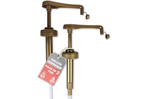 EBUN 2-Pack Gallon Pump Dispenser for 1 Gallon Jugs and 5 Gallon Bucket, Gold