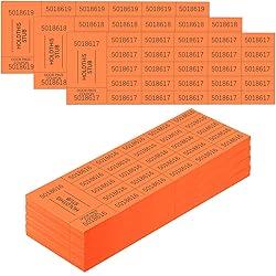 Kosiz 504 Sheets 25 Bid Raffle Ticket with