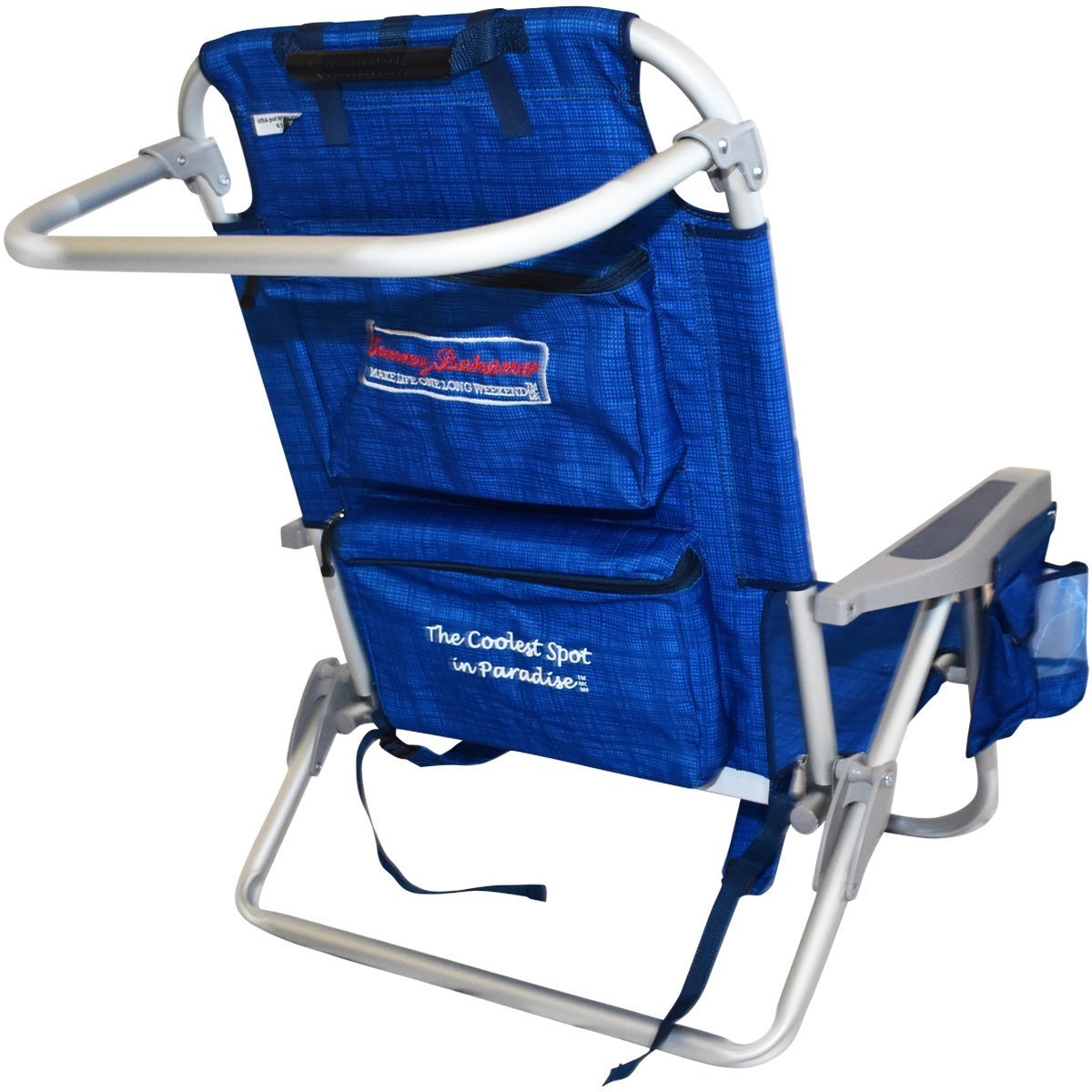 tommy bahama 2016 backpack cooler chair with storage pouch and towel bar
