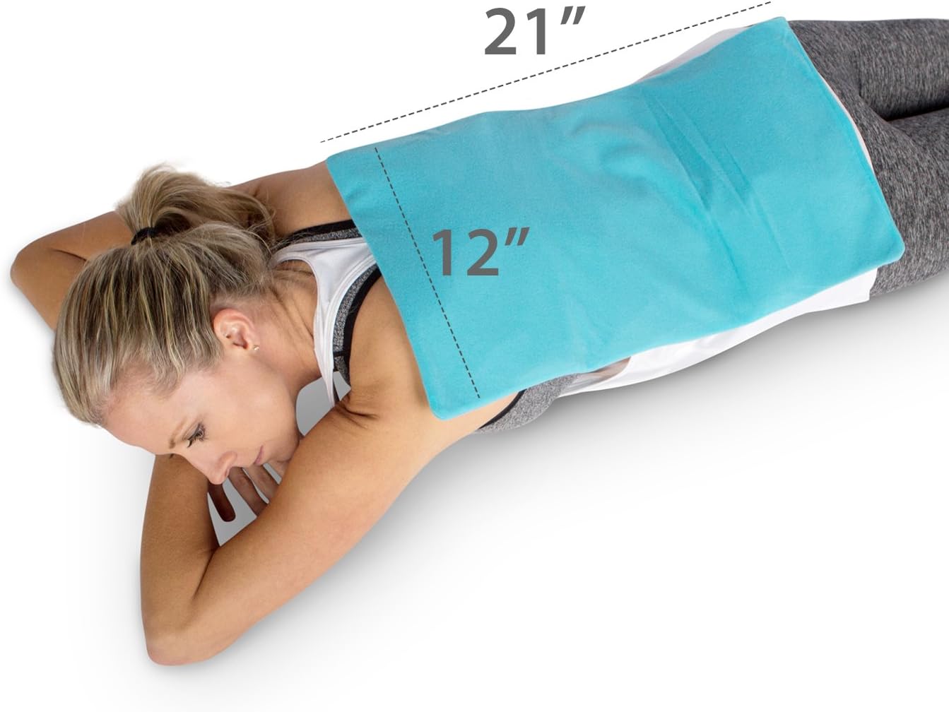 ICEWRAPS Oversize Ice Pack with Soft Fabric Cover - 12"x21” Reusable Flexible Cold Compress Therapy Wrap for Knee, Back, Hip, Sciatica Swelling, Injuries, and Pain Relief: Health & Personal Care