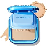 SKINTIFIC Ultra Cover Powder Foundation For Oily Skin 03A Almond | Full coverage matte finish, one-swipe flawless, oil control, long-lasting pore-blurring pressed powder for oily skin.