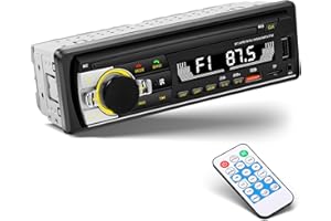 Single Din Car Stereo Bluetooth Car Radio, Car Audio with Handsfree and App Control,LSLYA 4X50W Car Radio Supports FM,AUX,USB,TF,EQ,Fast Charging | No CD DVD Player