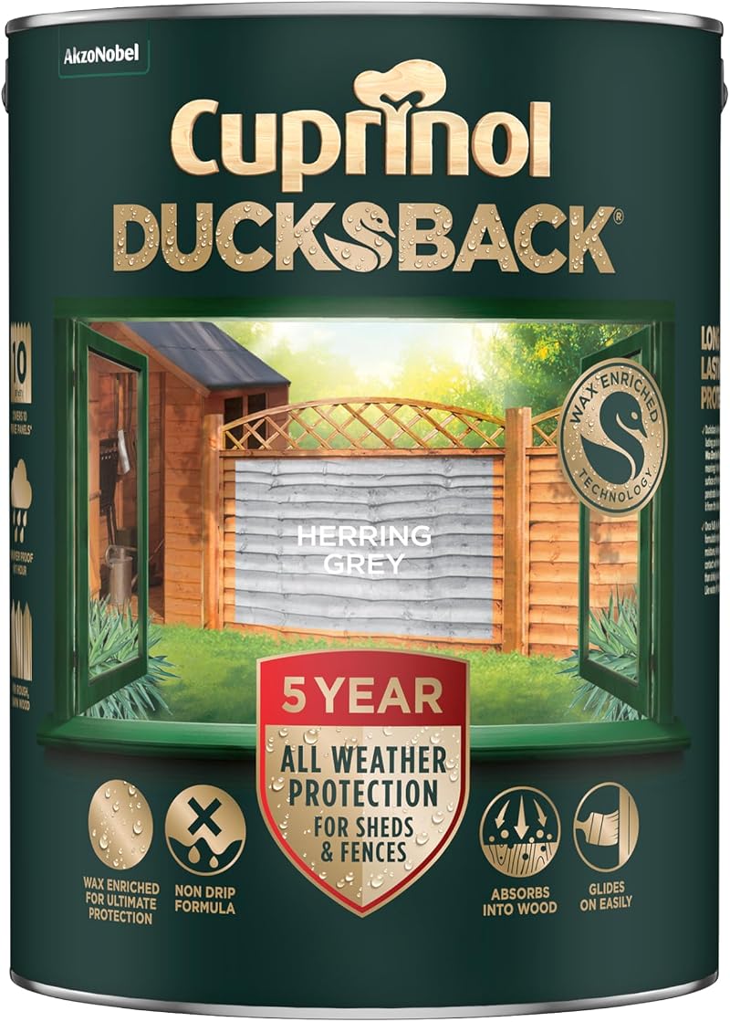 Cuprinol Cuprnol 5 Year Ducksback Herring Grey 5L