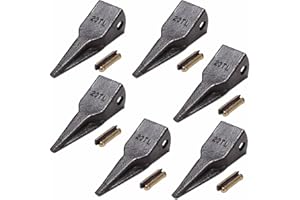 Titan Attachments 6 Sets of 23TL Bucket Tiger Teeth fits John Deere w/ 23TFP Flex Pin 23TFTT