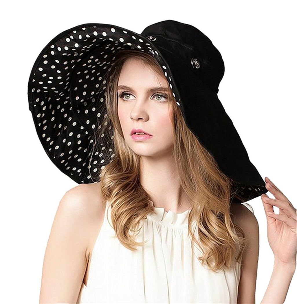 Kafeimali Women/&rsquo;s Large Wide Brim Floppy Bucket Hat Sun Summer Beach Caps UPF 50+