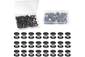 Juvielich 55 Sets 4mm Chicago Screws Post Binding Screw M5x4mm Carbon Steel Cross Head Screw 1/6 inch for DIY Repair Leather Craft Belt Bag Shoes Purse Bookbinding Screw Rivets Leather Kits Black