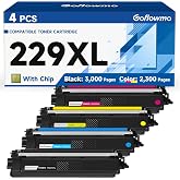 TN229XL TN229 Toner Cartridges 4-Pack High Yield MFC-L3720CDW MFC-L3780CDW | Compatible for Brother TN-229XL TN229 XL MFC-L3720CDW L3780CDW L3765CDW HL-L3220CDW L3280CDW L3300CDW L3295CDW Series Printer