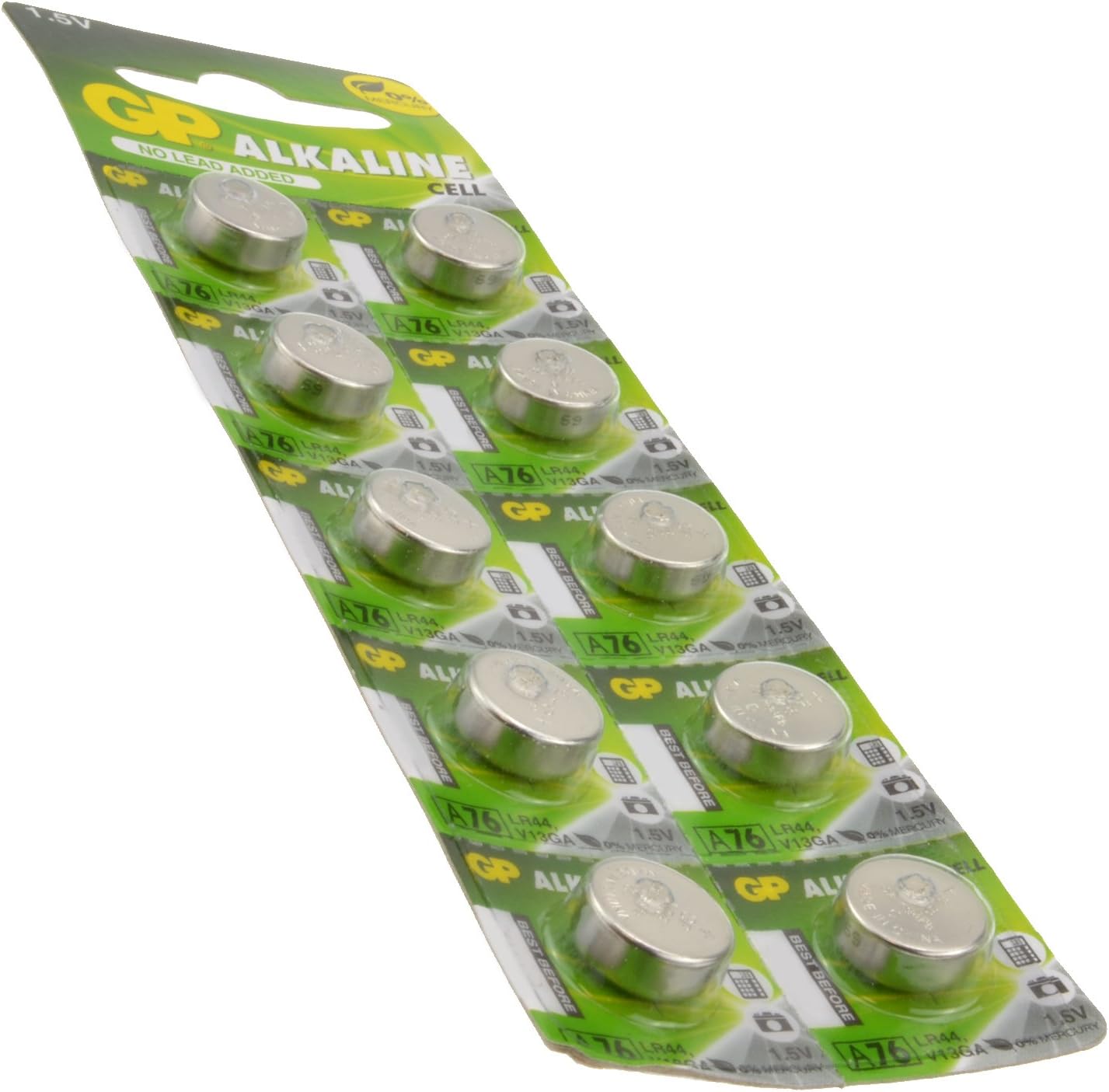 GP Alkalisch Cell Zelle Batterie LR44 a76 V13GA PX76A Amazon.de