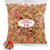 Gummy Clusters Rainbow, 2lb Pack of Gummy Clusters Bulk | Gummy Candy Snack for Parties, Birthdays, Holidays, Gift Bags, Office Treats and Everyday Enjoyment