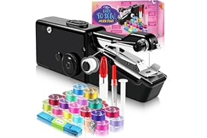 ANKUWA 35PCS Accessories Automatic Handheld Sewing Machine, Mini Sewing Machine for Beginners and Adults, Portable Sewing Machine Handheld Easy to Use and Fast Stitch Suitable for DIY, Clothes, Home, Travel