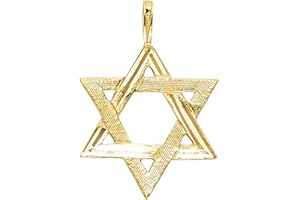 TGDJ 14k Yellow Gold Star of David Pendant