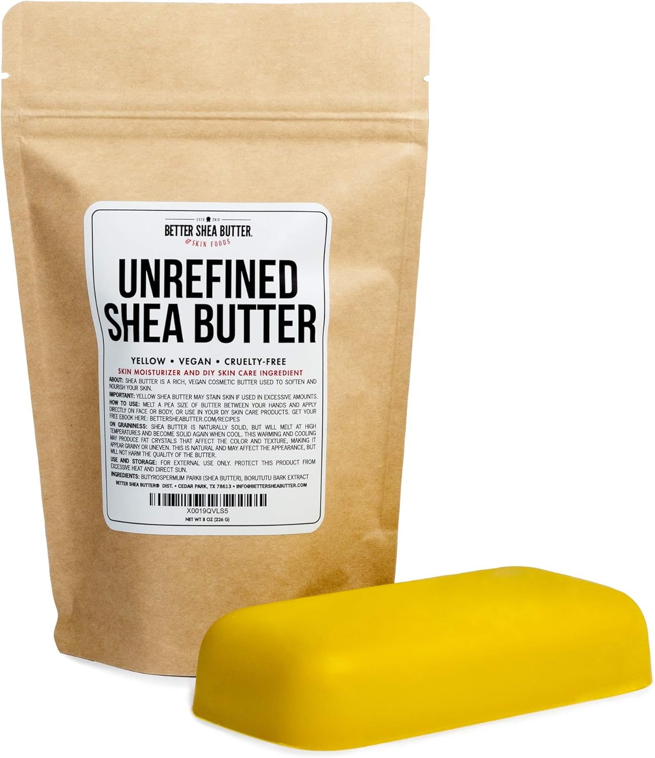 Yellow Shea Butter Raw, 100 Pure, Unrefined, Fresh Moisturising