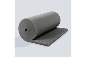 HOMBYS Upholstery Foam Memory, 1/2" Height 72" L x 24" W High Density Foam Padding Couch Cushion Support,Cut to Size Foam Furniture Replacement Pad for Sofa, Mattress Sag Support, (0.5" H, Gray)