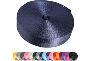 Devobunch 1 Inch Nylon Webbing Strap, Heavy Duty Nylon 10|25 Yard Webbing Roll, Durable Nylon Strapping for Indoor or Outdoor Gear, DIY Crafting, Repairing, 18 Vibrant Colors