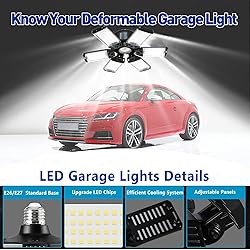 2Pack 160W Garage LED Light - 16000LM, 6+1