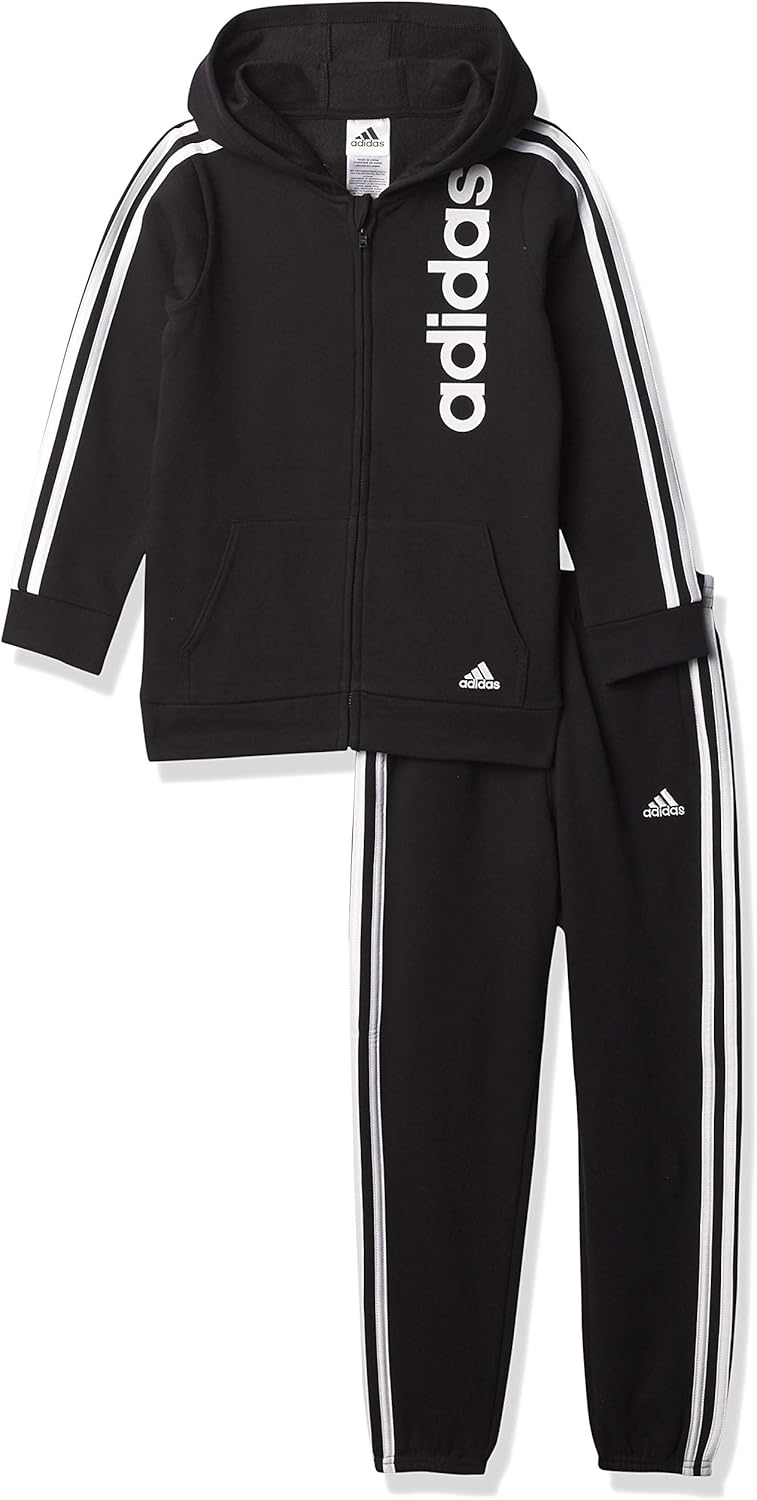 Amazon.com: adidas boys Fleece Zip Front Hoodie & Jogger Active Clothing Sweatsuit Set: Clothing