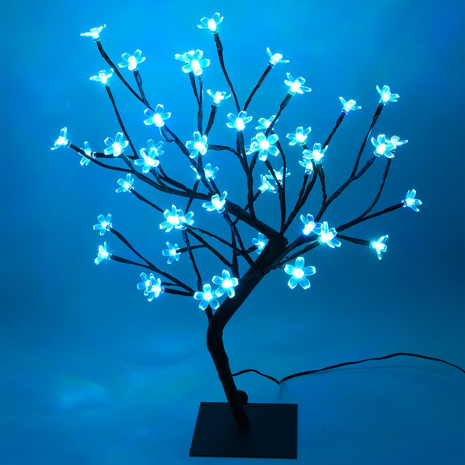 Lightshare 18Inch Cherry Blossom Bonsai Tree, 48 LED Lights, RGB with