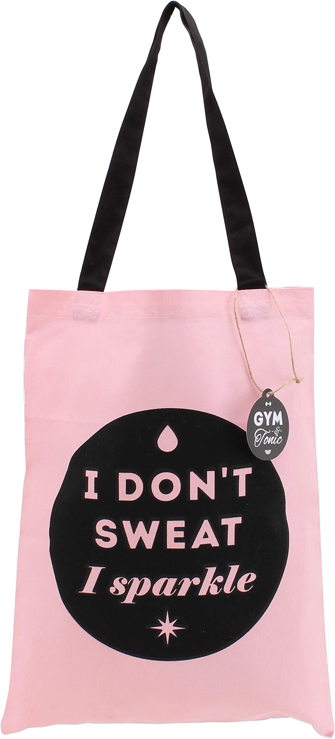 I DON'T SWEAT I SPARKLE Double Sided Tote Gym Beach Bag Slogan Shopper Fitness