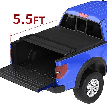 Amazon Com Oedro Quad Fold Tonneau Cover Soft Four Fold Truck Bed Covers Compatible With 2015 2020 Ford F 150 F150 With 5 5 Feet Bed Styleside Automotive