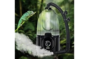 Coospider 3.8L Reptile Fogger Humidifier, Terrariums Fog Machine, Quiet Reptiles Mister with Auto Shut-Off, Reptile Misting S