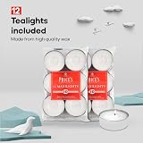 Price's Maxi Tealights 12 Pack Unscented 10 Hour Burn Time White Wax view 7