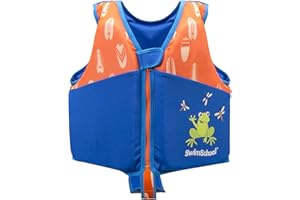 SwimSchool Kids Swim Trainer Vests for Toddlers Ages 2-6 – Boys/Girls – Multiple Colors/Styles – Learn to Swim Floaties