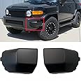 sosega Front Bumper End Pad Matte Black Compatible with Toyota FJ 2007-2014Front Corner Bumper End Cap Replace for 52422-35060,52423-35050 Pair LH & RH