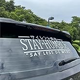 DXYMOO Car Styling Vinyl Sticker for Words Stay Humble SAY Less DO More Decal Auto Front Rear Windshield Window Applique (White, 55x20.6cm)