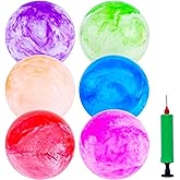 3 otters 6PCS Playground Balls, 8.5 Inche Inflatable Bouncy Balls with Pump, Kickball DodgeBalls, for Kids Indoor Outdoor Plays, Sports