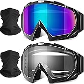 Motorcycle Goggles, Dirt Bike Goggles ATV Offroad Riding Motocross Protective UTV Helmet Glasses for Adults Youth Kids