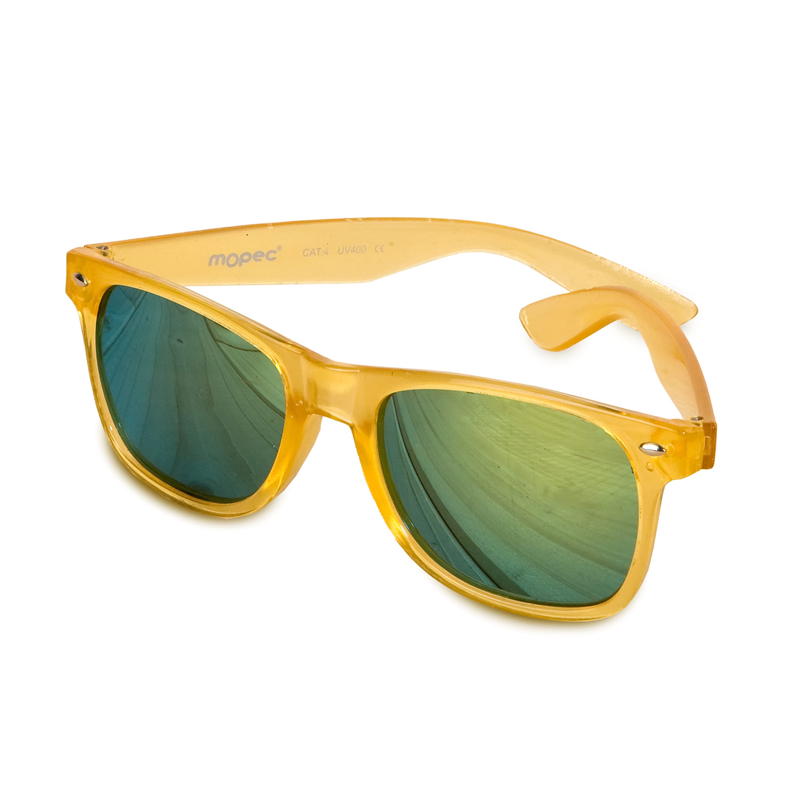 Mopec K500.11 Semi-Clear Sunglasses Yellow, Mirror Lens, Multi-Color
