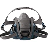 3M Personal Safety Division 6503QL Rugged Comfort Quic-Latch Half-Facepiece Reusable Respirators, Large, Grey/Teal
