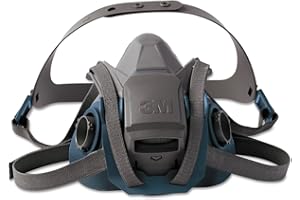 3M Personal Safety Division 6503QL Rugged Comfort Quic-Latch Half-Facepiece Reusable Respirators, Large, Grey/Teal
