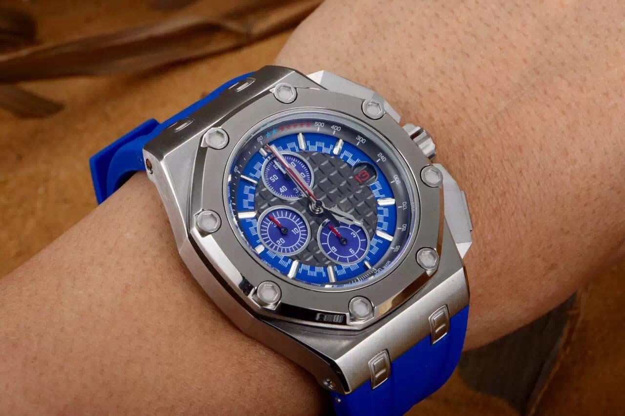 Luxury Brand Top high Japanese Quartz Chronograph Watch Watches Blue/Grey Grey Bezel