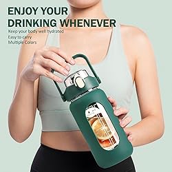 kytffu 42oz Glass Water Bottles with
