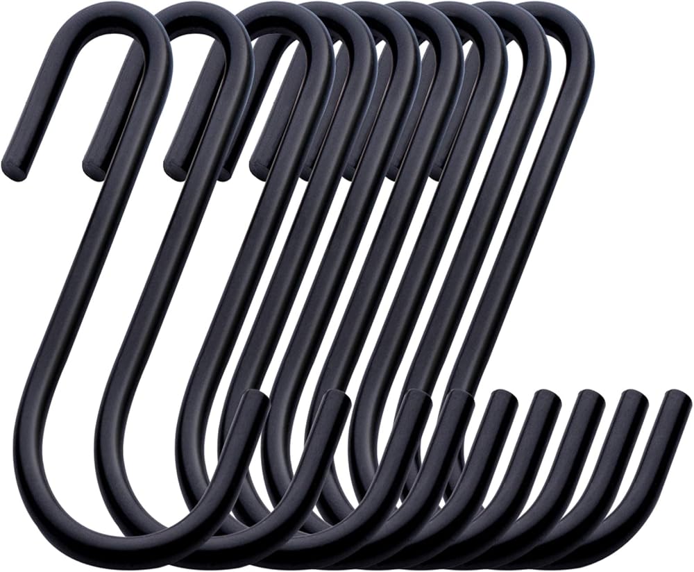 ilauke 32 Pack Heavy Duty S Hooks Black S Shaped Hooks Hanging Hangers