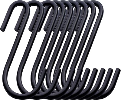 ilauke 32 Pack Heavy Duty S Hooks Black S Shaped Hooks Hanging Hangers