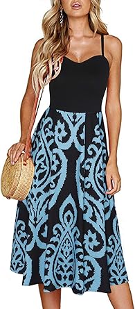 blue sundress with flowers