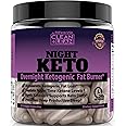 CLEAN+LEAN NIGHT KETO: First Ever Overnight Ketogenic Fat Burner & Sleep Aid | BHB Ketones + MCT Oil Extract + Vitamins & Minerals | 24 HR Diet Sleep Great Lose Weight | All Natural & GF | 60 Caps