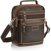 Polare Italian Full Grain Leather Messenger Bag Vintage Chest Shoulder Crossbody Bag Casual Sling Business Handbag for Men