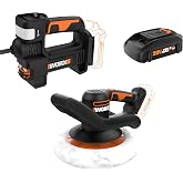 Worx WX092L 20V Power Share Cordless Inflator and WX856L 20V Power Share Orbital Buffer/Polisher