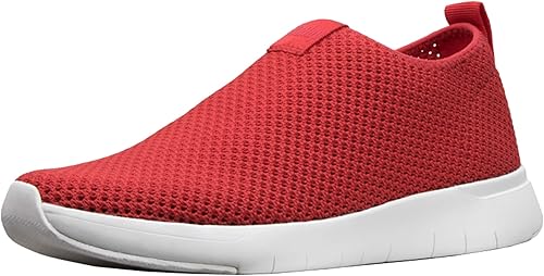 red slip on sneakers