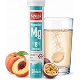 Swiss Imports Effervescent Magnesium + B Complex Dietary Supplement, 20 Tablets