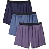 DAVID ARCHY Men's Light Sports Boxer Shorts Underwear Breathable and Cool Boxers with Button Fly 3 or 5 Pack