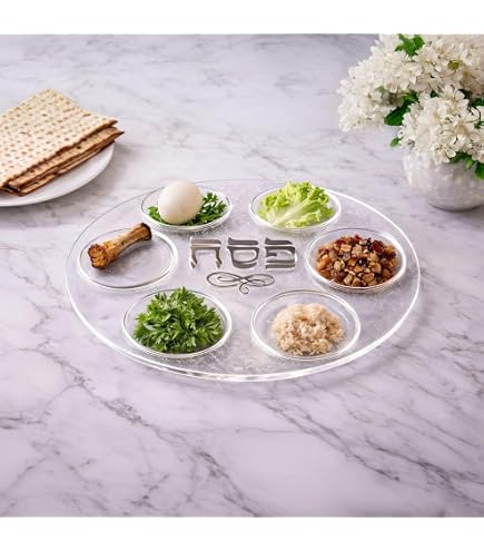 Amazon.com: Zion Judaica Bulk Renaissance Pesach Seder Plates Gold