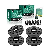 YHTAUTO 5x100/5x112mm Hub Centric Wheel Spacers 20mm Compatible with Audi, Volkswagen Models, TT, Beetle, Golf, Jetta, Passat, Wheel Tire Spacers M14x1.5 Studs, 57.1mm Hub Bore 5 Lug 4PCS Black