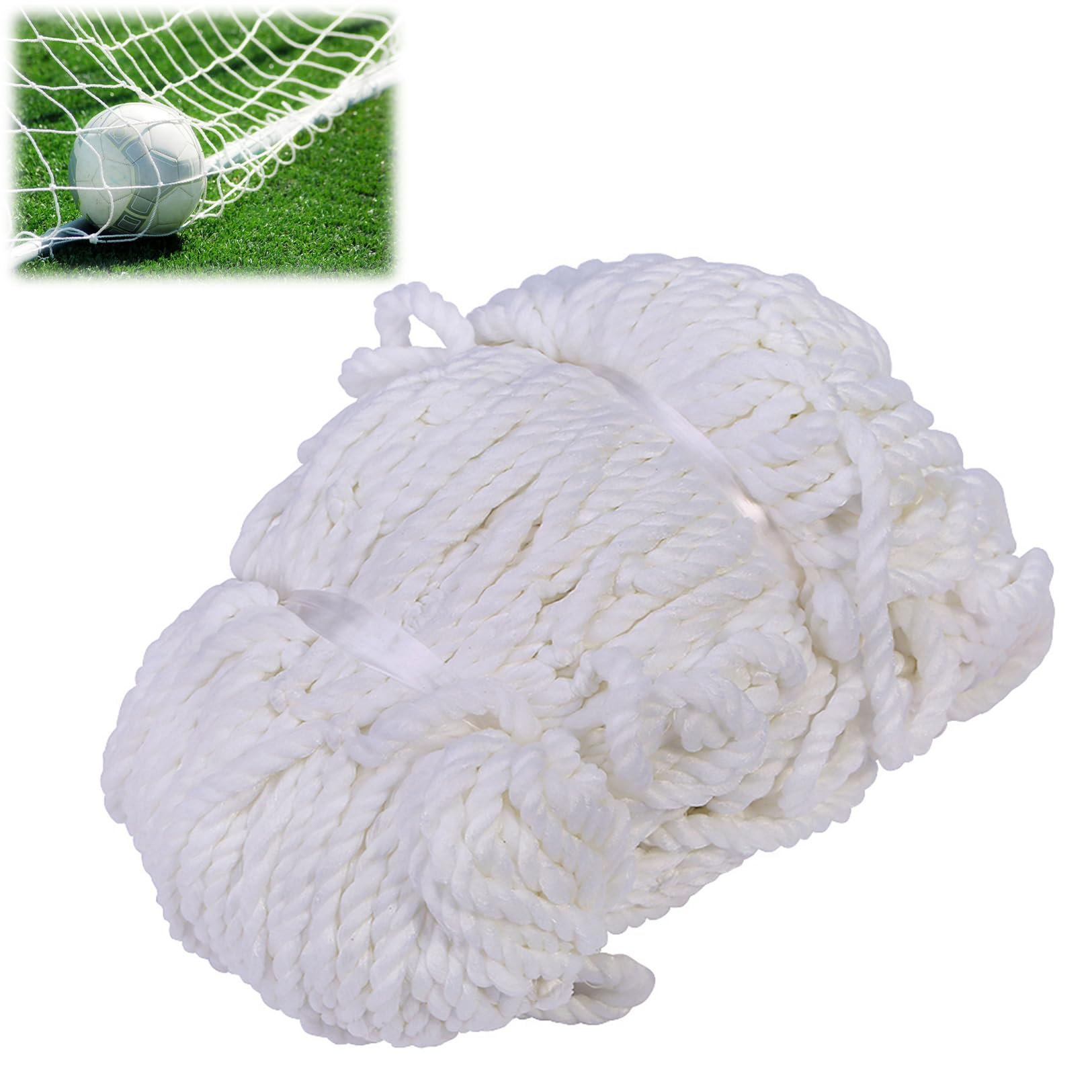 Soccer Net, Heavy Duty Weatherproof Goal Nets with 4 Size Options, Durable Sports Replacement for Lacrosse and Soccer (6X4Foot,8X6Foot,12X6Foot,24X8Foot)(8X6FT)