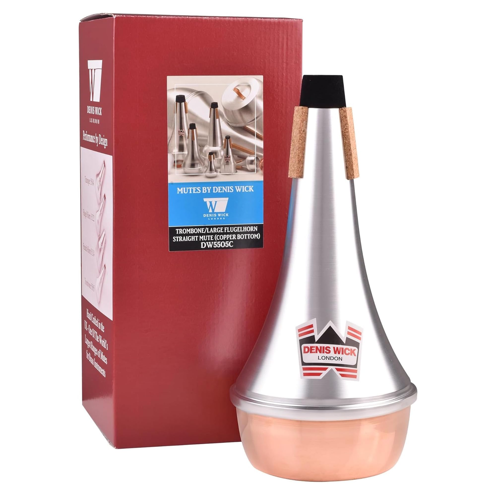 Denis Wick 5505C Straight Mute for Tenor Trombone, Aluminium with Copper Bottom