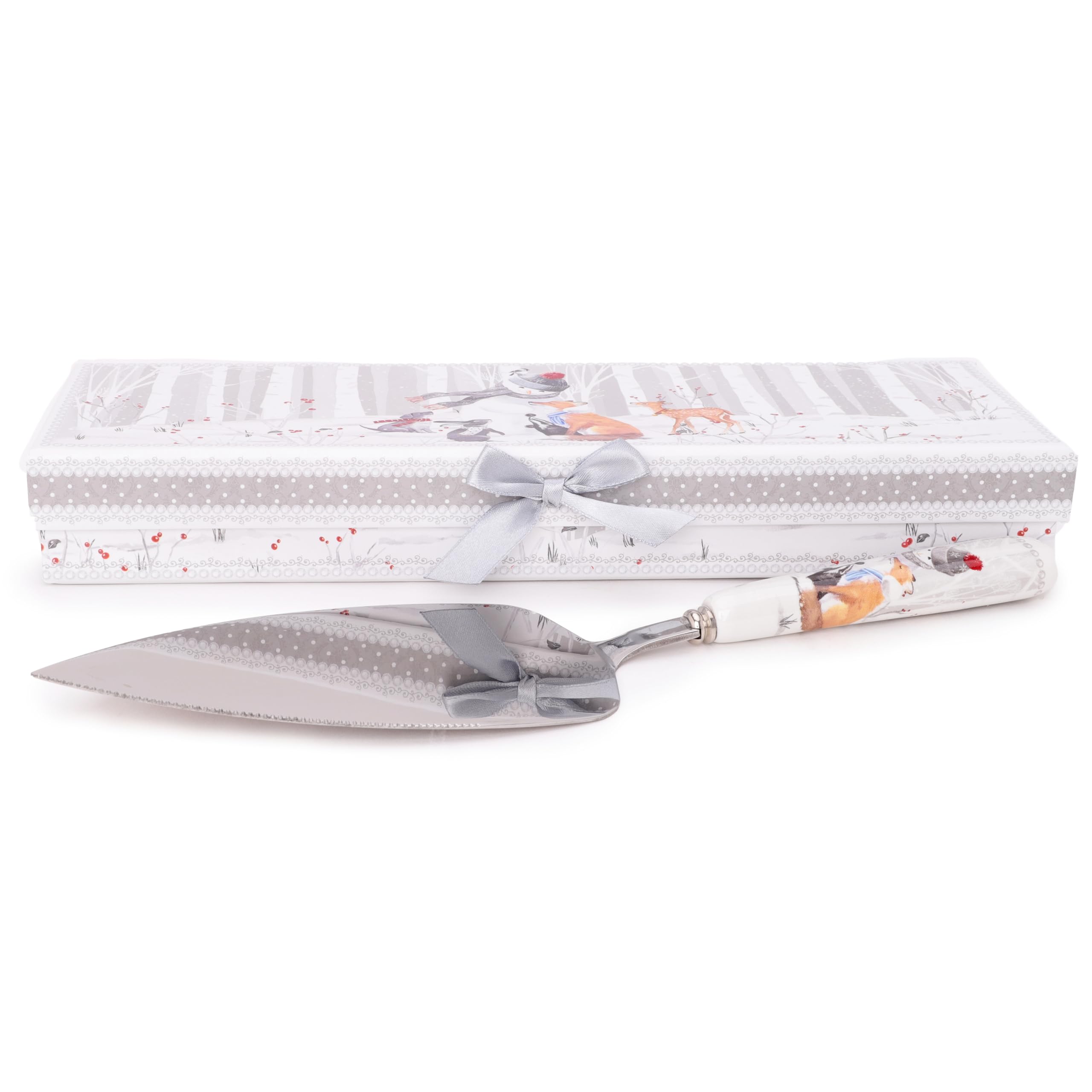 Christmas Concepts® Snowman & Friends Deluxe Ceramic Tableware Range (Cake Slice (White)) — image 1